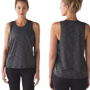 Lululemon Cardio Squad Tank II Heathered Black 6